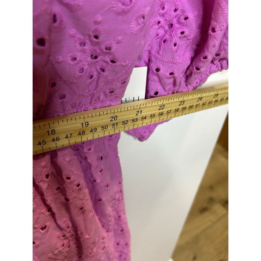 Eloquii Lavender Eyelet Tiered Dress - Picture 6 of 8